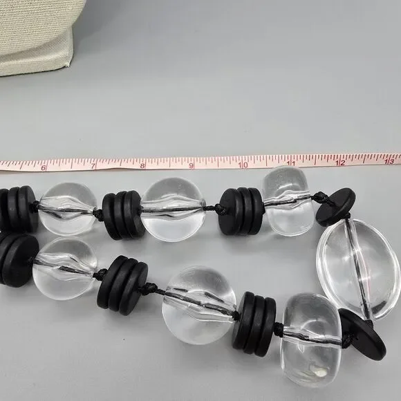 Chico's Black and Clear Statement Necklace - Picture 3 of 5